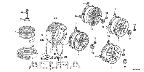 2013 TL ADV(SHAWD) 4 DOOR 6AT WHEEL DISK (KA) diagram 2013 TL ADV(SHAWD) 4 DOOR 6AT WHEEL DISK (KA) diagram