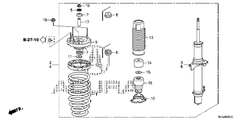 2013 TL ADV(SHAWD) 4 DOOR 6AT FRONT SHOCK ABSORBER diagram 2013 TL ADV(SHAWD) 4 DOOR 6AT FRONT SHOCK ABSORBER diagram