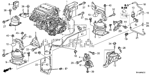 2013 TL ADV(SHAWD) 4 DOOR 6AT ENGINE MOUNTS (4WD) (AT) diagram 2013 TL ADV(SHAWD) 4 DOOR 6AT ENGINE MOUNTS (4WD) (AT) diagram