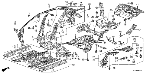 2013 TL ADV 4 DOOR 6AT FLOOR - INNER PANEL diagram 2013 TL ADV 4 DOOR 6AT FLOOR - INNER PANEL diagram