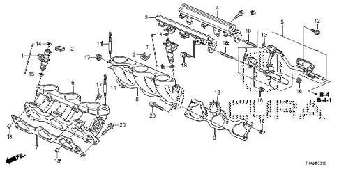 2013 TL ADV(SHAWD) 4 DOOR 6AT FUEL INJECTOR diagram 2013 TL ADV(SHAWD) 4 DOOR 6AT FUEL INJECTOR diagram