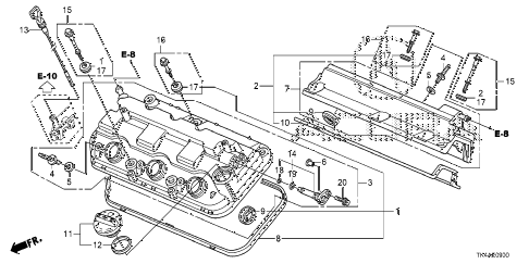 2013 TL ADV(SHAWD) 4 DOOR 6AT CYLINDER HEAD COVER diagram 2013 TL ADV(SHAWD) 4 DOOR 6AT CYLINDER HEAD COVER diagram