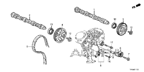2013 TL ADV(SHAWD) 4 DOOR 6AT CAMSHAFT - TIMING BELT diagram 2013 TL ADV(SHAWD) 4 DOOR 6AT CAMSHAFT - TIMING BELT diagram
