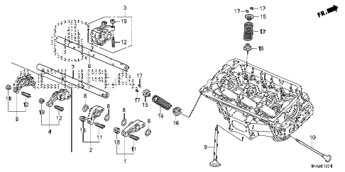 2013 TL ADV 4 DOOR 6AT VALVE - ROCKER ARM (RR.) diagram 2013 TL ADV 4 DOOR 6AT VALVE - ROCKER ARM (RR.) diagram