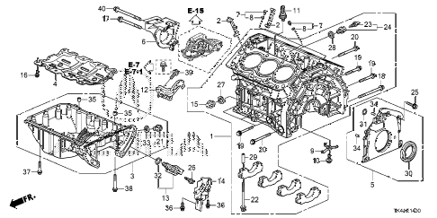 2013 TL ADV 4 DOOR 6AT CYLINDER BLOCK - OIL PAN diagram 2013 TL ADV 4 DOOR 6AT CYLINDER BLOCK - OIL PAN diagram