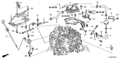 2012 TSX SE 4 DOOR 5AT AT OIL LEVEL GAUGE - ATF PIPE (L4) (2) diagram 2012 TSX SE 4 DOOR 5AT AT OIL LEVEL GAUGE - ATF PIPE (L4) (2) diagram