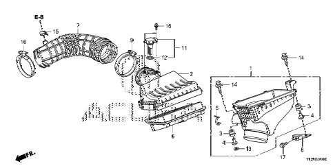 2009 TSX 4 DOOR 6MT AIR CLEANER diagram 2009 TSX 4 DOOR 6MT AIR CLEANER diagram