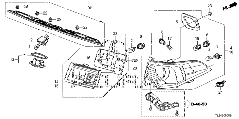 2009 TSX 4 DOOR 6MT TAILLIGHT - LICENSE LIGHT diagram 2009 TSX 4 DOOR 6MT TAILLIGHT - LICENSE LIGHT diagram