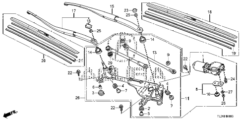 2011 TSX TECH 4 DOOR 6MT FRONT WINDSHIELD WIPER diagram 2011 TSX TECH 4 DOOR 6MT FRONT WINDSHIELD WIPER diagram