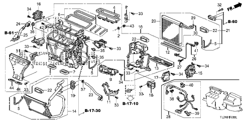 2009 TSX 4 DOOR 6MT HEATER UNIT diagram 2009 TSX 4 DOOR 6MT HEATER UNIT diagram
