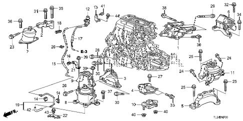 2012 TSX SE 4 DOOR 6MT ENGINE MOUNTS (MT) diagram 2012 TSX SE 4 DOOR 6MT ENGINE MOUNTS (MT) diagram