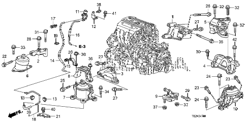 2010 TSX 4 DOOR 5AT ENGINE MOUNTS (AT) diagram 2010 TSX 4 DOOR 5AT ENGINE MOUNTS (AT) diagram