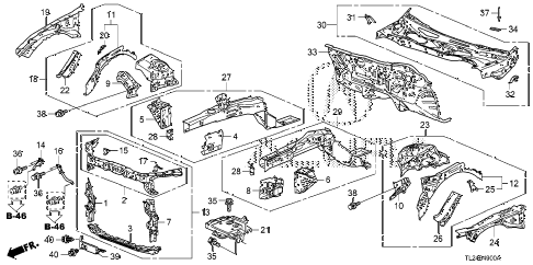 2009 TSX(TECH) 4 DOOR 5AT FRONT BULKHEAD - DASHBOARD diagram 2009 TSX(TECH) 4 DOOR 5AT FRONT BULKHEAD - DASHBOARD diagram