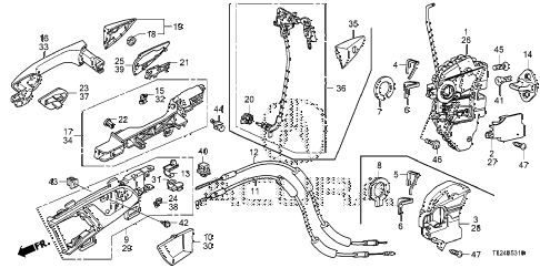 2012 TSX 4 DOOR 5AT FRONT DOOR LOCKS - OUTER HANDLE diagram 2012 TSX 4 DOOR 5AT FRONT DOOR LOCKS - OUTER HANDLE diagram