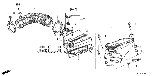 2014 TSX SE 4 DOOR 6MT AIR CLEANER (L4) diagram 2014 TSX SE 4 DOOR 6MT AIR CLEANER (L4) diagram