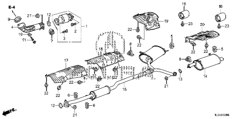 2014 TSX SE 4 DOOR 6MT EXHAUST PIPE (L4) diagram 2014 TSX SE 4 DOOR 6MT EXHAUST PIPE (L4) diagram