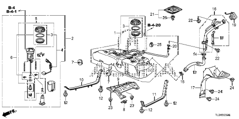 2014 TSX SE 4 DOOR 6MT FUEL TANK (KA/KC) diagram 2014 TSX SE 4 DOOR 6MT FUEL TANK (KA/KC) diagram