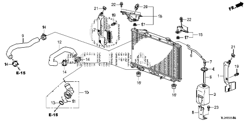 2014 TSX SE 4 DOOR 6MT RADIATOR HOSE - RESERVE TANK (L4) diagram 2014 TSX SE 4 DOOR 6MT RADIATOR HOSE - RESERVE TANK (L4) diagram