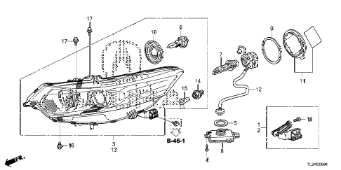 2014 TSX SE 4 DOOR 6MT HEADLIGHT (HID) diagram 2014 TSX SE 4 DOOR 6MT HEADLIGHT (HID) diagram