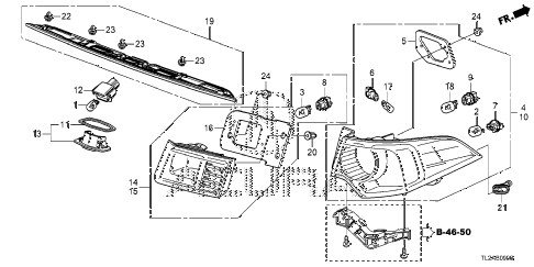2014 TSX SE 4 DOOR 6MT TAILLIGHT - LICENSE LIGHT diagram 2014 TSX SE 4 DOOR 6MT TAILLIGHT - LICENSE LIGHT diagram