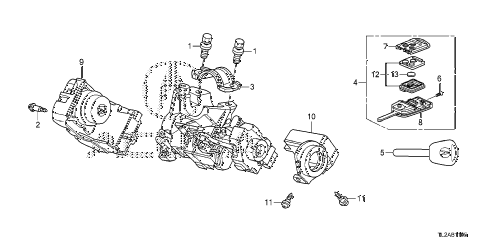 2014 TSX SE 4 DOOR 6MT KEY CYLINDER COMPONENTS diagram 2014 TSX SE 4 DOOR 6MT KEY CYLINDER COMPONENTS diagram