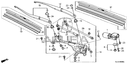 2014 TSX SE 4 DOOR 6MT FRONT WINDSHIELD WIPER diagram 2014 TSX SE 4 DOOR 6MT FRONT WINDSHIELD WIPER diagram