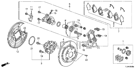 2014 TSX SE 4 DOOR 6MT REAR BRAKE diagram 2014 TSX SE 4 DOOR 6MT REAR BRAKE diagram