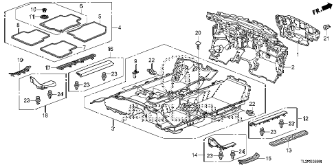 2014 TSX SE 4 DOOR 6MT FLOOR MAT diagram 2014 TSX SE 4 DOOR 6MT FLOOR MAT diagram