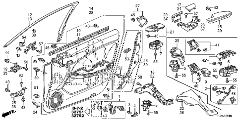 2014 TSX SE 4 DOOR 6MT FRONT DOOR LINING diagram 2014 TSX SE 4 DOOR 6MT FRONT DOOR LINING diagram