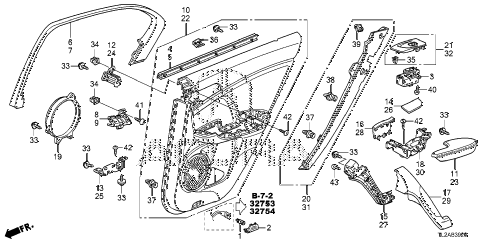 2014 TSX SE 4 DOOR 6MT REAR DOOR LINING diagram 2014 TSX SE 4 DOOR 6MT REAR DOOR LINING diagram