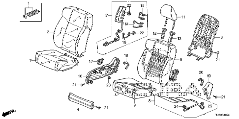 2014 TSX SE 4 DOOR 6MT FRONT SEAT (R.) diagram 2014 TSX SE 4 DOOR 6MT FRONT SEAT (R.) diagram