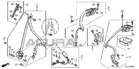 2014 TSX SE 4 DOOR 6MT SEAT BELTS diagram 2014 TSX SE 4 DOOR 6MT SEAT BELTS diagram