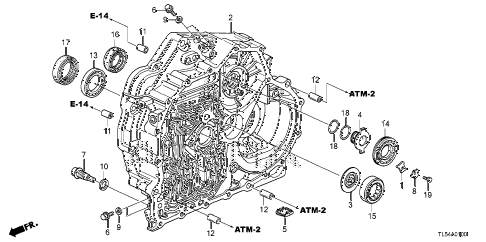 2013 TSX 5 DOOR 5AT AT TORQUE CONVERTER CASE diagram 2013 TSX 5 DOOR 5AT AT TORQUE CONVERTER CASE diagram
