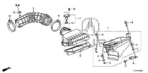 2013 TSX 5 DOOR 5AT AIR CLEANER diagram 2013 TSX 5 DOOR 5AT AIR CLEANER diagram