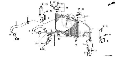 2012 TSX 5 DOOR 5AT RADIATOR HOSE - RESERVE TANK diagram 2012 TSX 5 DOOR 5AT RADIATOR HOSE - RESERVE TANK diagram