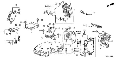 2012 TSX 5 DOOR 5AT CONTROL UNIT (CABIN) (1) diagram 2012 TSX 5 DOOR 5AT CONTROL UNIT (CABIN) (1) diagram