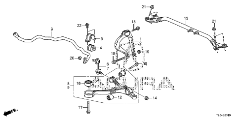 2012 TSX 5 DOOR 5AT FRONT LOWER ARM diagram 2012 TSX 5 DOOR 5AT FRONT LOWER ARM diagram