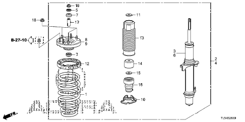 2012 TSX 5 DOOR 5AT FRONT SHOCK ABSORBER diagram 2012 TSX 5 DOOR 5AT FRONT SHOCK ABSORBER diagram