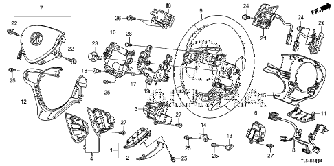 2011 TSXTEC 5 DOOR 5AT STEERING WHEEL (SRS) diagram 2011 TSXTEC 5 DOOR 5AT STEERING WHEEL (SRS) diagram