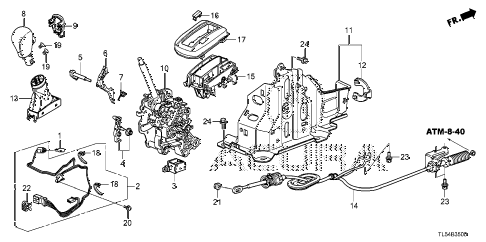 2013 TSX 5 DOOR 5AT SELECT LEVER diagram 2013 TSX 5 DOOR 5AT SELECT LEVER diagram