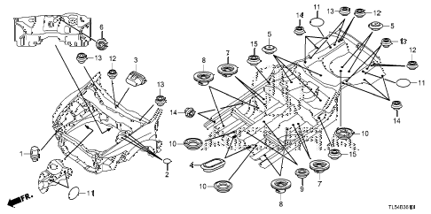 2012 TSX 5 DOOR 5AT GROMMET (FR.) diagram 2012 TSX 5 DOOR 5AT GROMMET (FR.) diagram