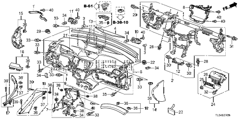 2011 TSXTEC 5 DOOR 5AT INSTRUMENT PANEL diagram 2011 TSXTEC 5 DOOR 5AT INSTRUMENT PANEL diagram