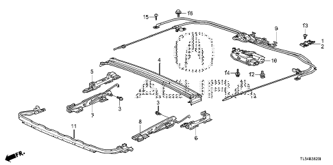 2013 TSX 5 DOOR 5AT ROOF SLIDE COMPONENTS diagram 2013 TSX 5 DOOR 5AT ROOF SLIDE COMPONENTS diagram