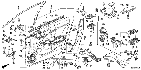 2011 TSX 5 DOOR 5AT FRONT DOOR LINING diagram 2011 TSX 5 DOOR 5AT FRONT DOOR LINING diagram