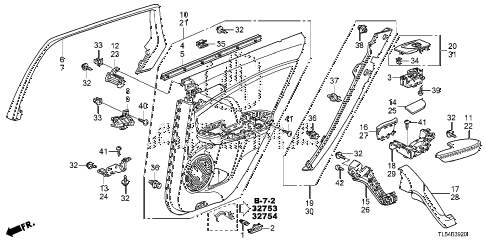 2013 TSX 5 DOOR 5AT REAR DOOR LINING diagram 2013 TSX 5 DOOR 5AT REAR DOOR LINING diagram