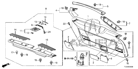 2011 TSXTEC 5 DOOR 5AT TAILGATE LINING diagram 2011 TSXTEC 5 DOOR 5AT TAILGATE LINING diagram