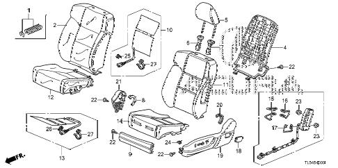2011 TSX 5 DOOR 5AT FRONT SEAT (L.) diagram 2011 TSX 5 DOOR 5AT FRONT SEAT (L.) diagram