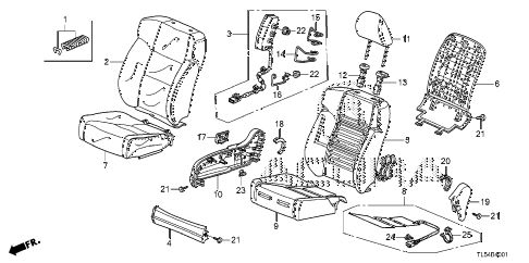 2012 TSX 5 DOOR 5AT FRONT SEAT (R.) diagram 2012 TSX 5 DOOR 5AT FRONT SEAT (R.) diagram