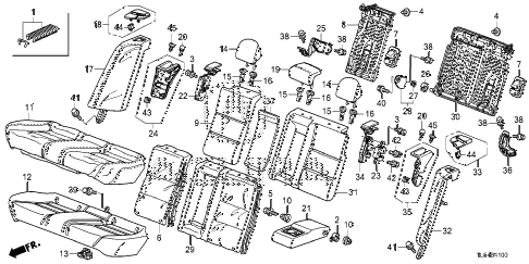2012 TSX 5 DOOR 5AT REAR SEAT diagram 2012 TSX 5 DOOR 5AT REAR SEAT diagram