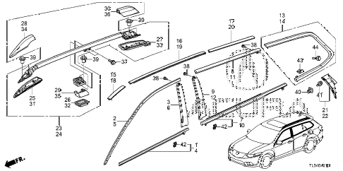 2012 TSX 5 DOOR 5AT MOLDING diagram 2012 TSX 5 DOOR 5AT MOLDING diagram